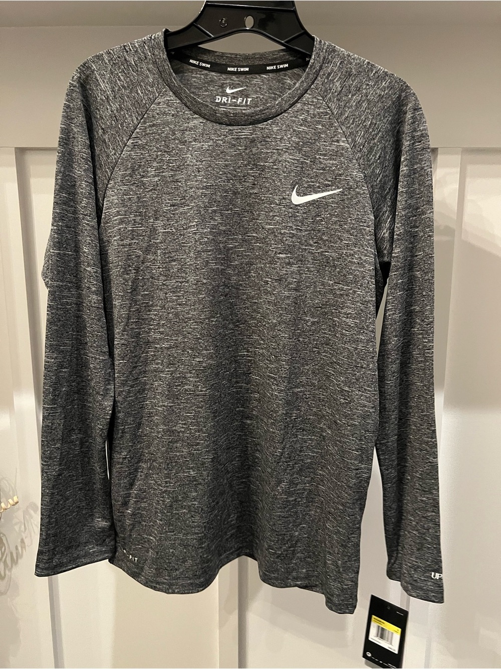 Nike Men’s Dri-FIT Long Sleeve Crew - Charcoal Gray Heather